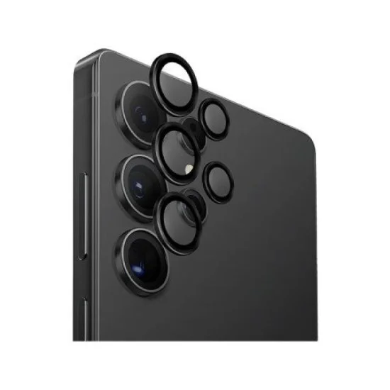 Camera Lens Protector Galaxy S25 Ultra Uniq Optix - Midnight (Black) Tempered Glass + Aluminium